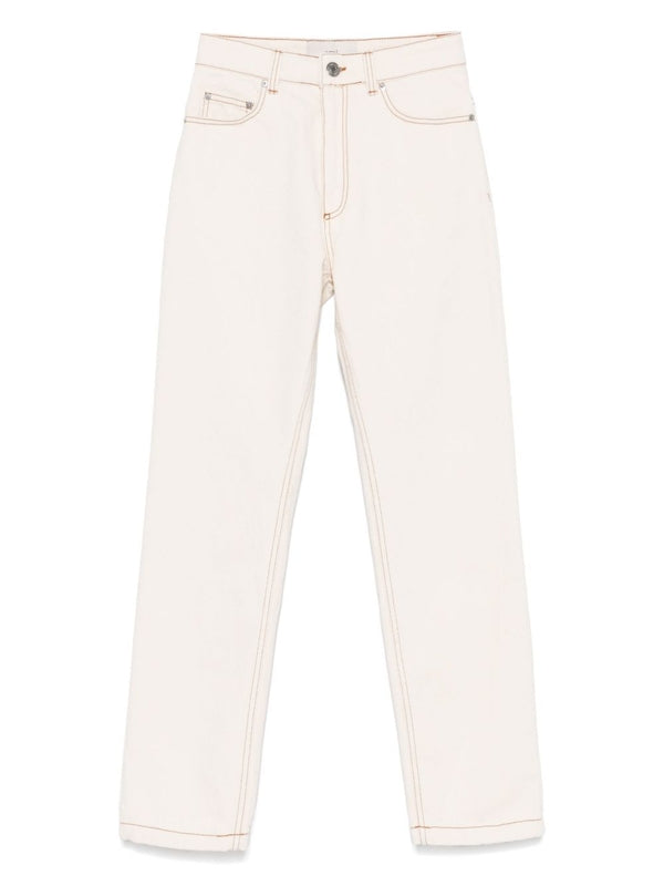 Straight Stitch Denim Pants