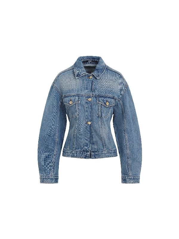 Back Logo Patch Denim Jacket