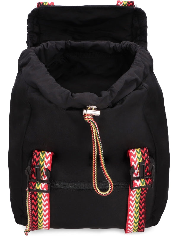 Curve Strap Detail Buckle Backpack