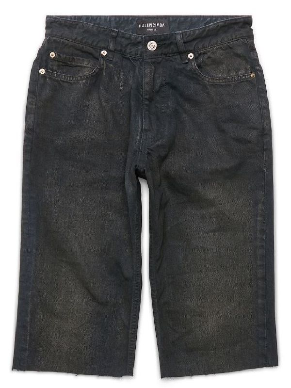 Washed Bermuda Denim Pants