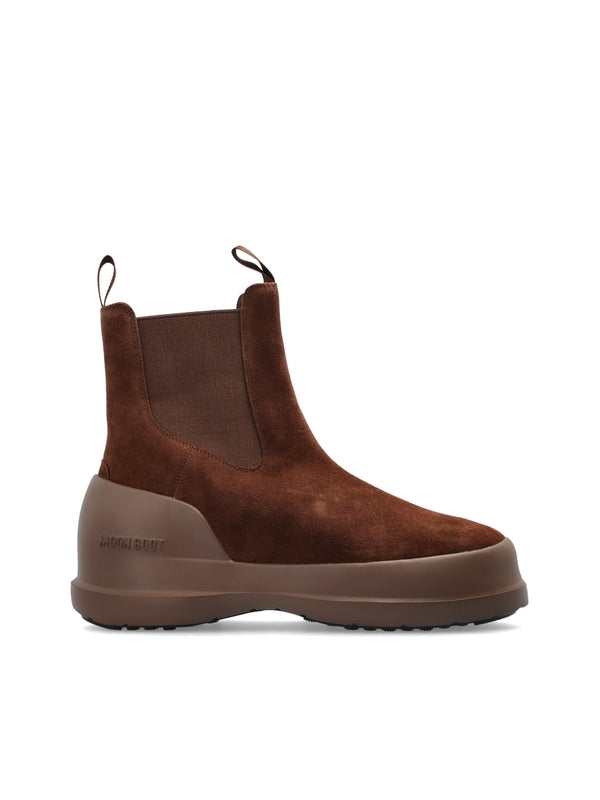 Logo Suede Chelsea Boots