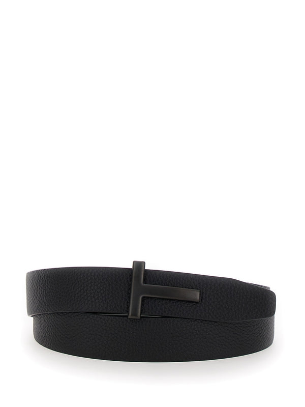 Tom Ford Black Leather Belts