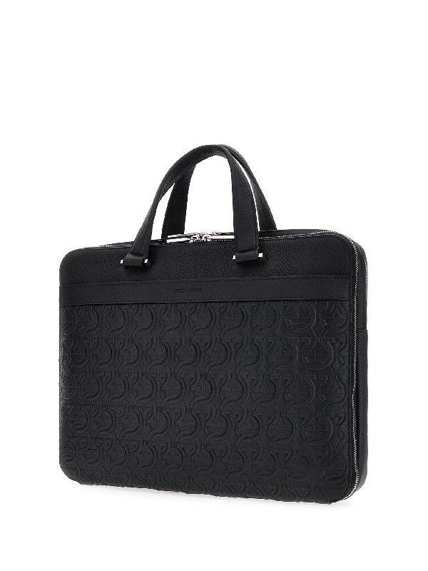 Allover Gancini Logo Calfskin
  Briefcase