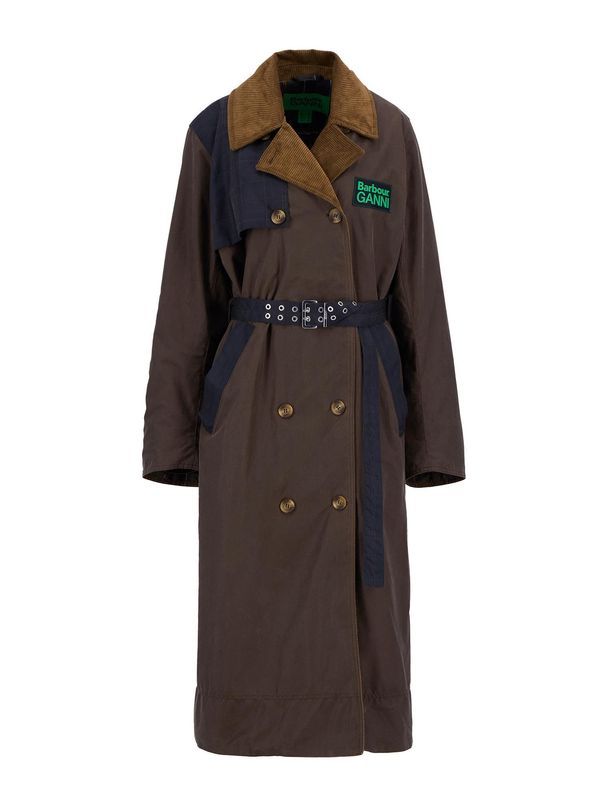 Ganni Wax Cotton Trench Coat