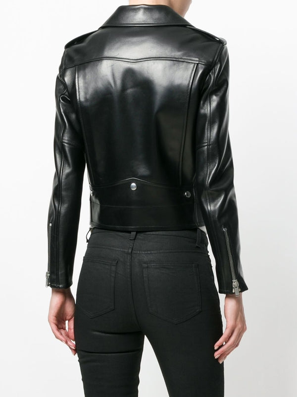 Black Leather Biker Jacket