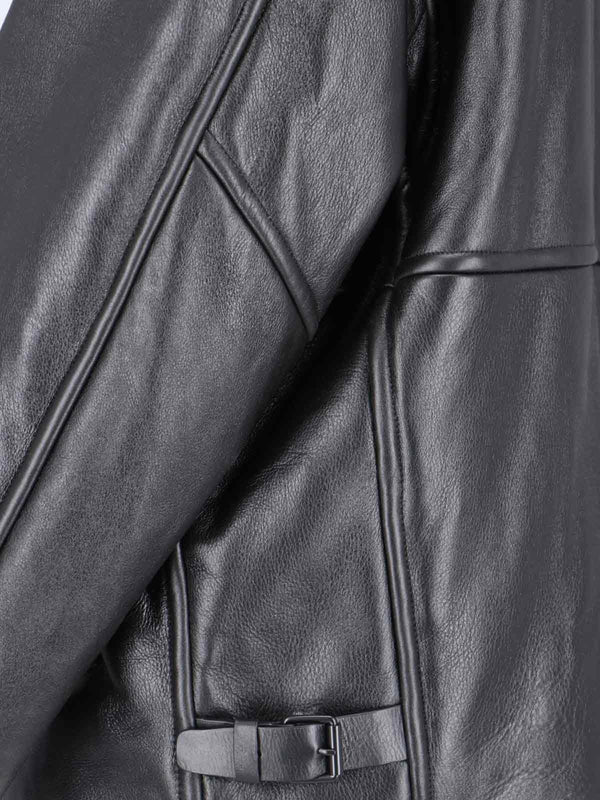 Adelina Shearling Collar Leather Jacket