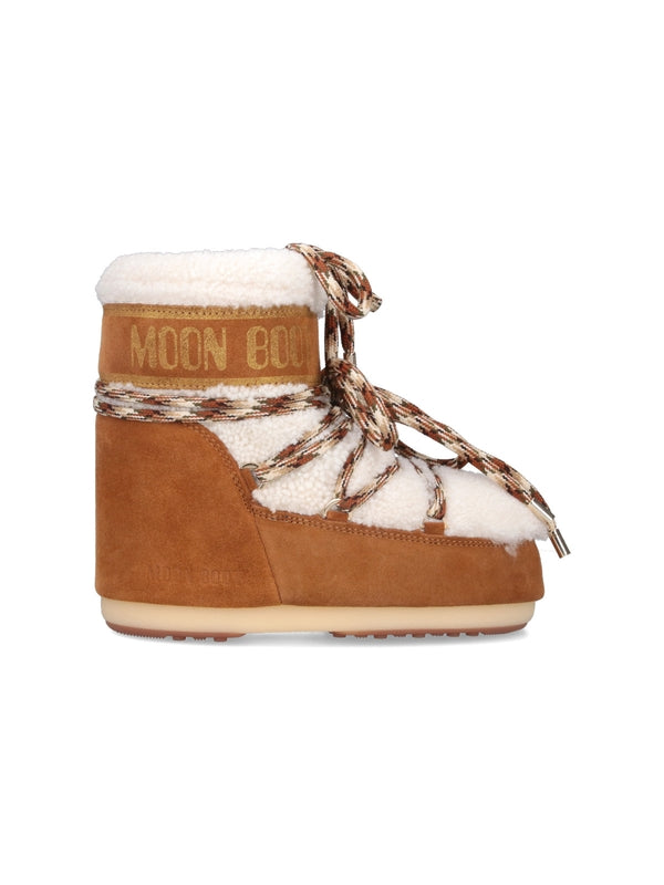 Icon Logo Suede Lace-Up Boots