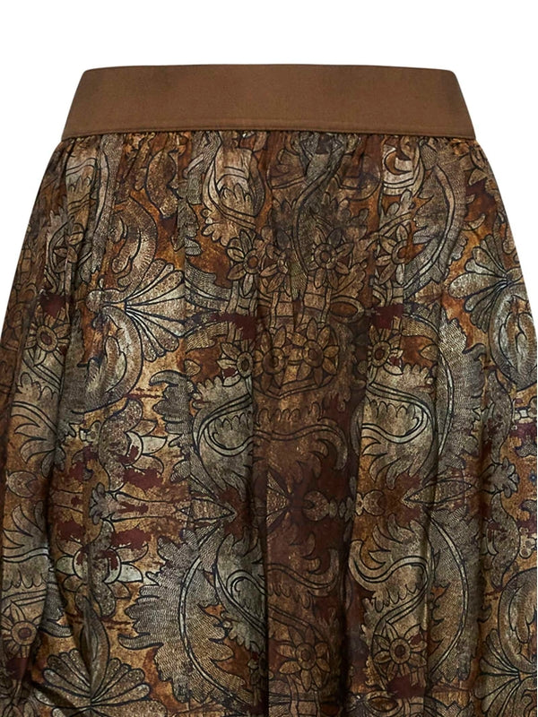 All-Over Printed Banding Skirt