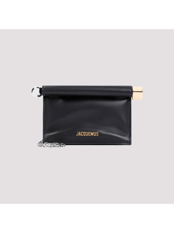 Rond Carre Leather Clutch Bag