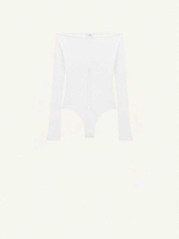 Cut-Out Cotton Jersey Bodysuit