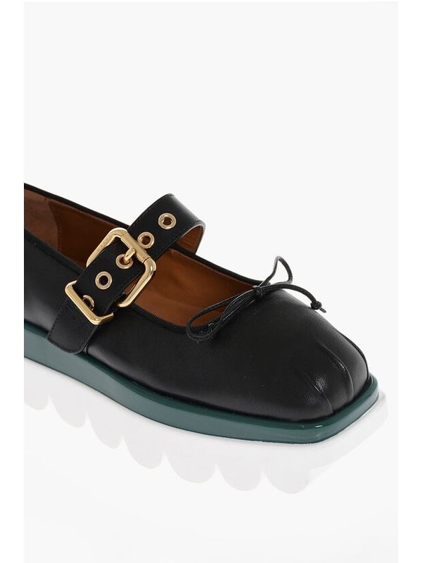 Ballerina Platform Leather Loafers