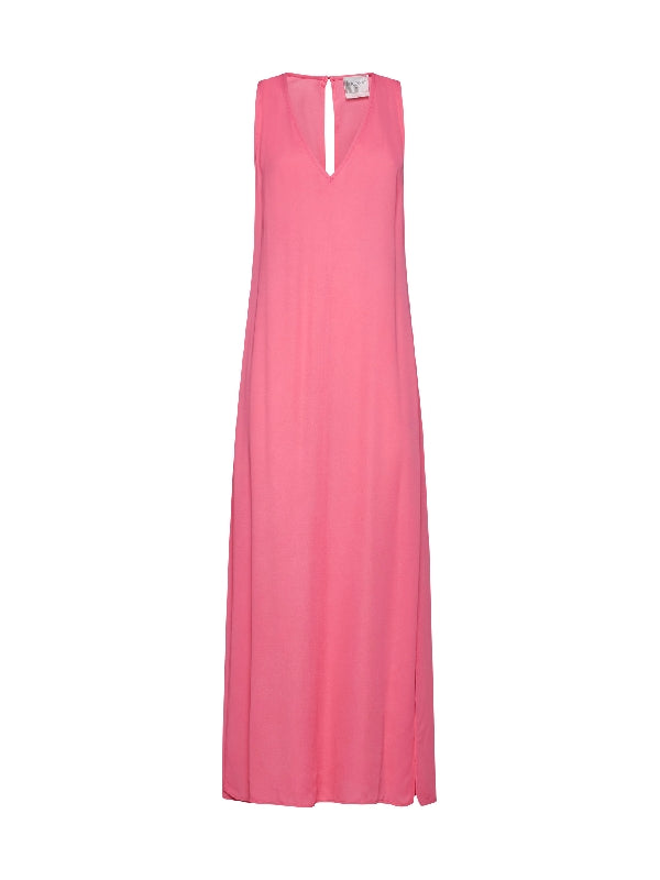 V-neck Sleeveless Long Dress