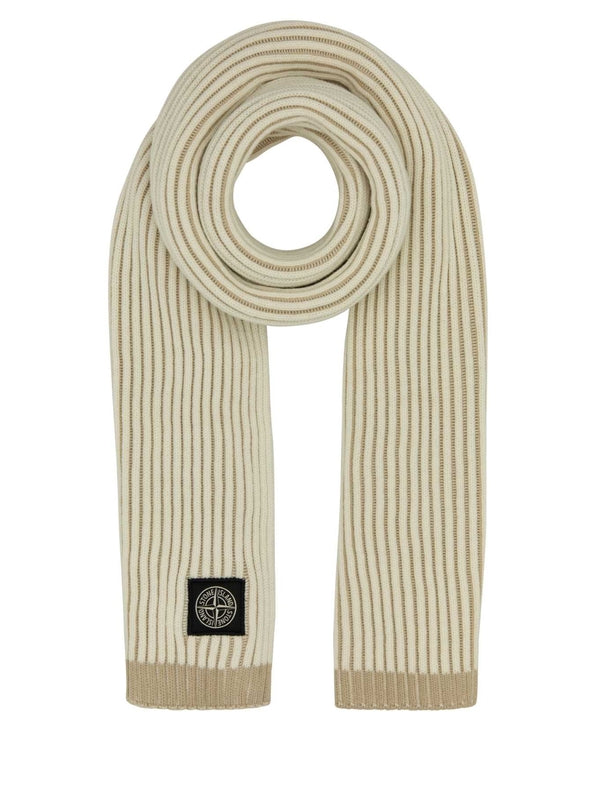 Stone Island Beige Wool Mufflers