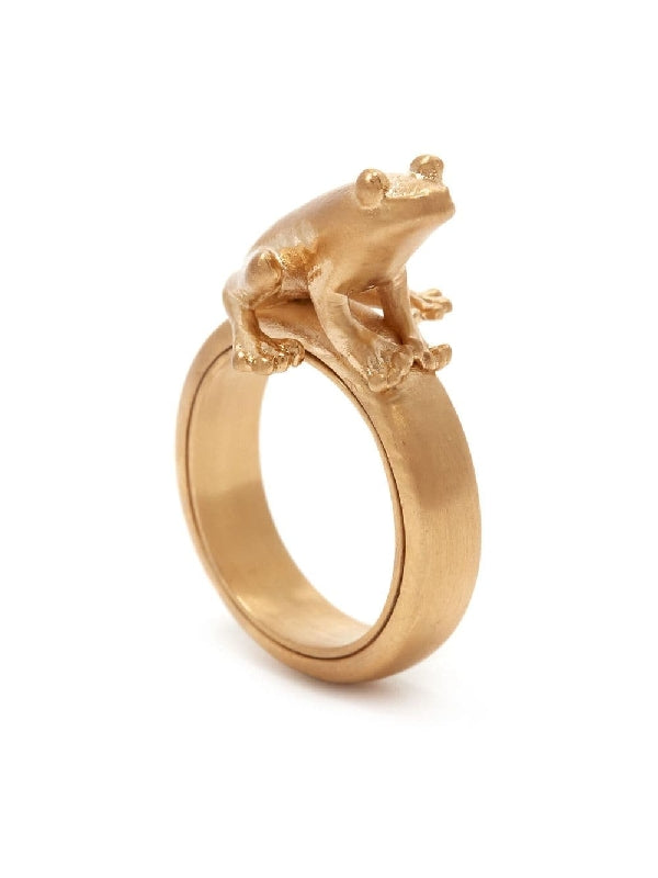 3D Frog Gold Ring