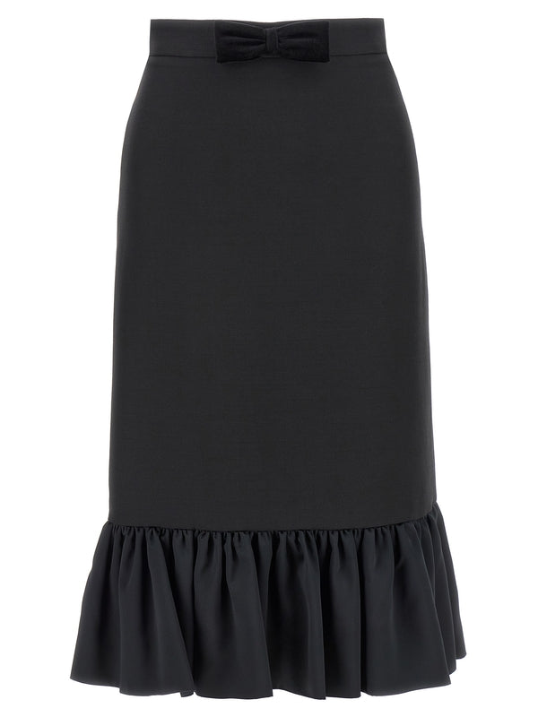Bow Decoration
  Midi Skirt