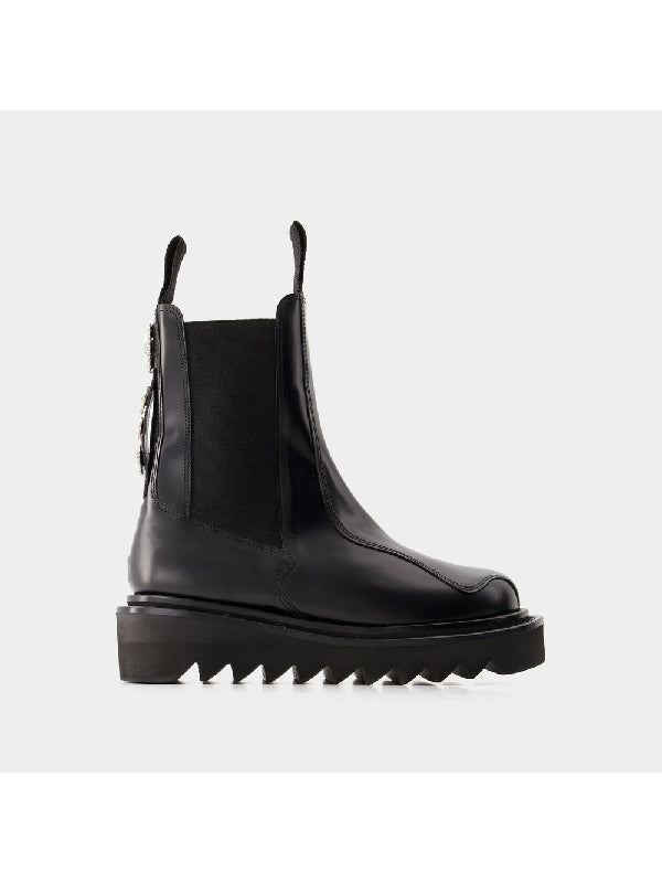 Studded Leather Chelsea Boots