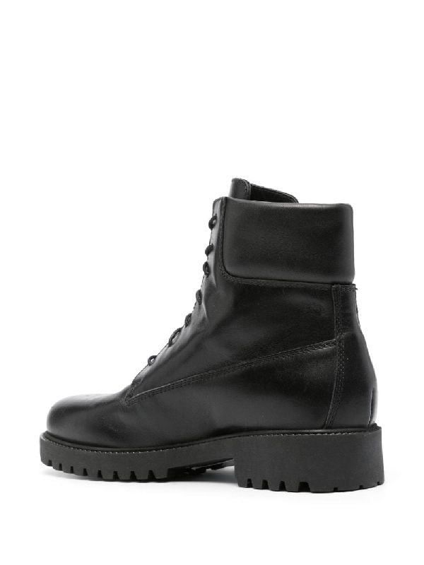 Husky Calfskin Lace-Up Boots