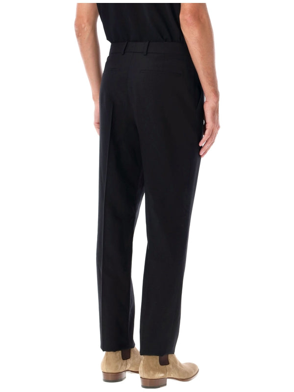 Black Wool Tailored Pants