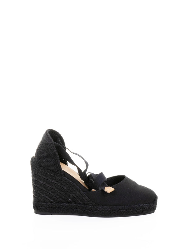 Castañer Black Wedge Sandals