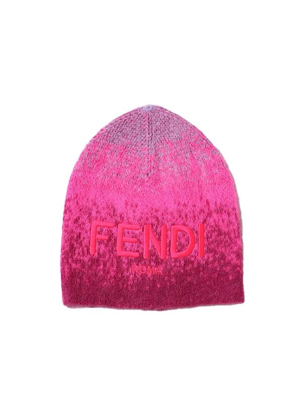 Logo Embroidered Mohair Blend Beanie