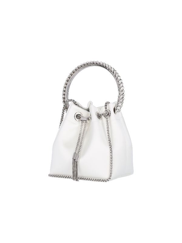 Bon Bon Crystal Satin Bucket Bag