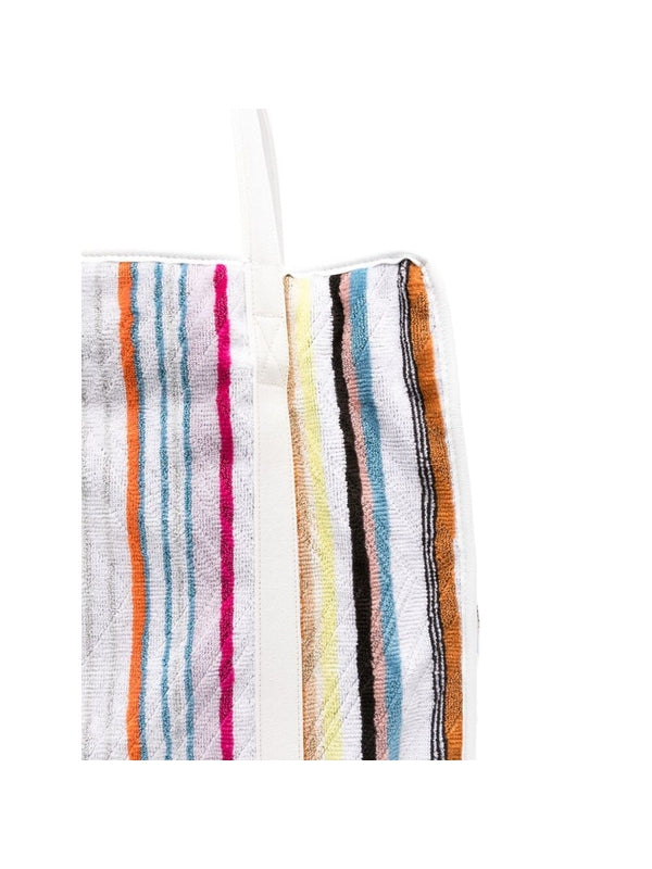 Stripe Pattern Cotton Tote Bag