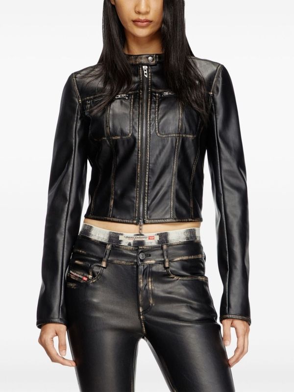 Fake Leather
  Crop Jacket