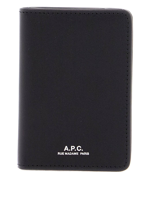 Stefan Logo Leather Card Wallet