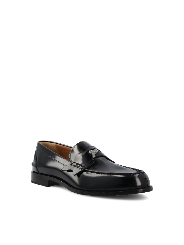 Black Calfskin Penny Loafers