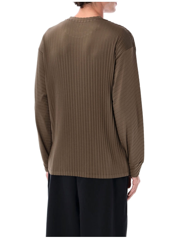 Pleated Long Sleeve Top