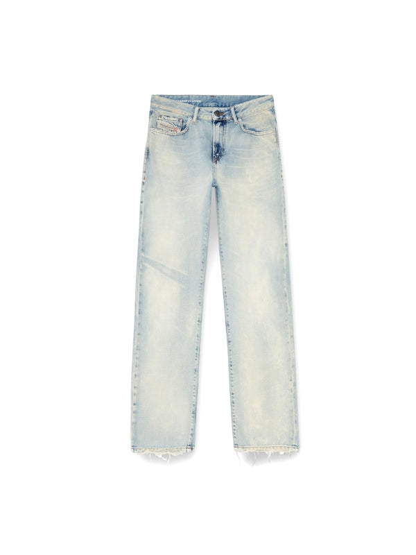 Straight Distressed Denim Pants