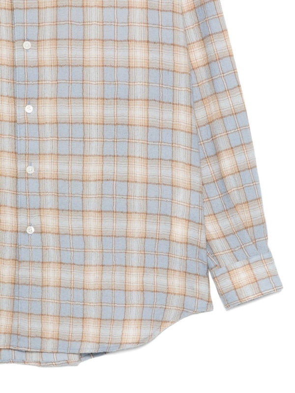 Airy Wool Check Shirts