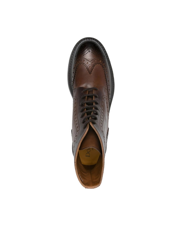 Doucal'S Brown Lace-Up Boots
