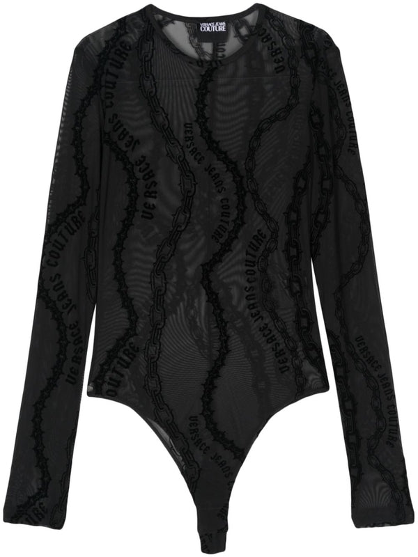 Black Sheer Detail Bodysuit