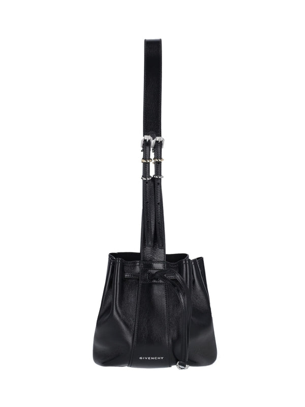 Pumpkin Logo Leather Bucket Bag