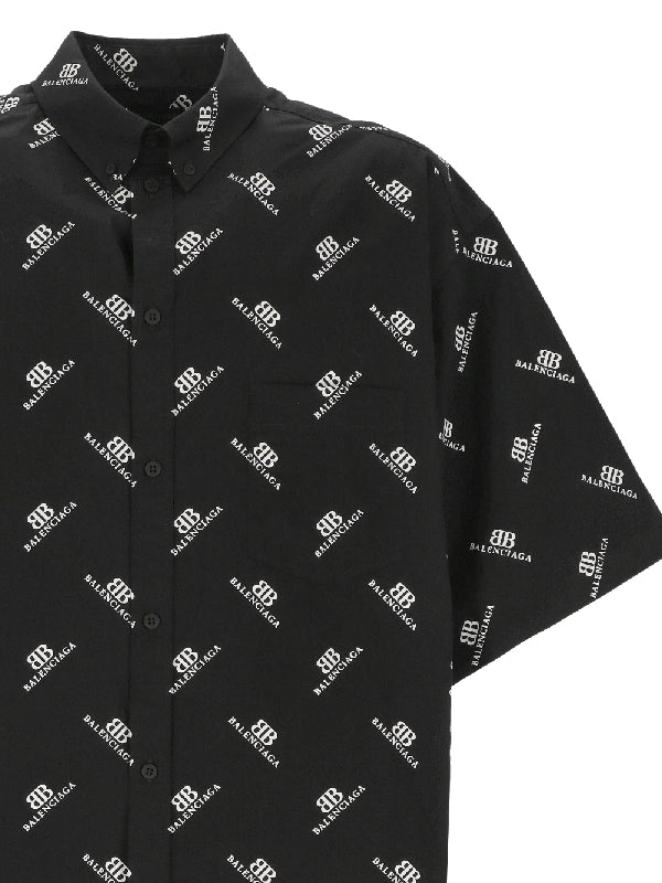 All Over Logo Print Short Sleeve Shirt