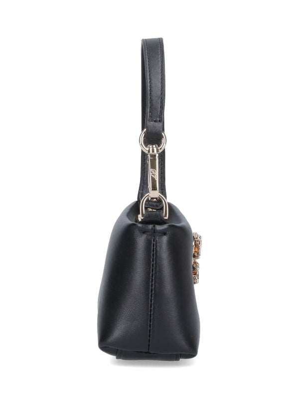 Nightlily Jewel Embellished Leather Micro
  Bag