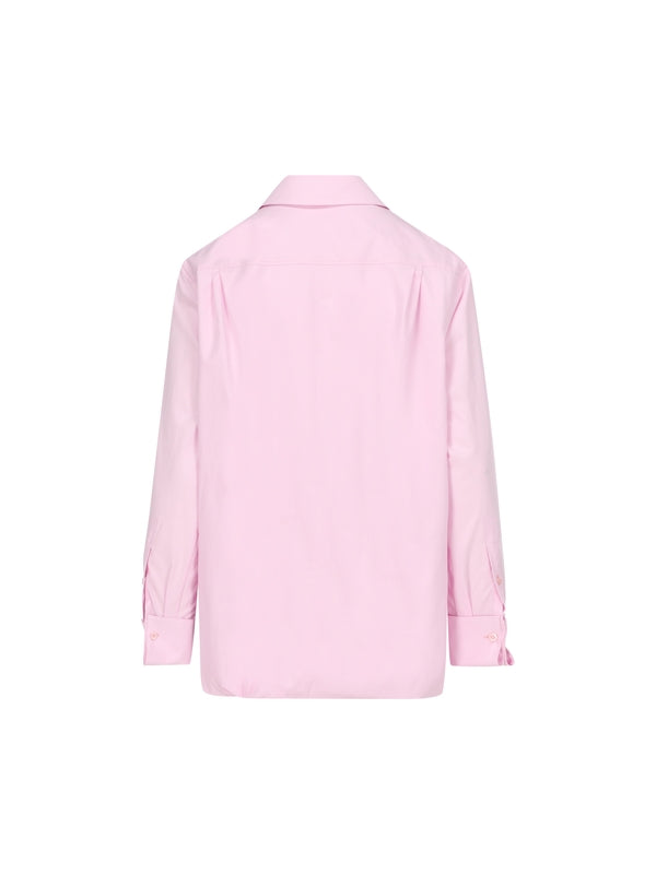 Belt Detail Gathering Shirt