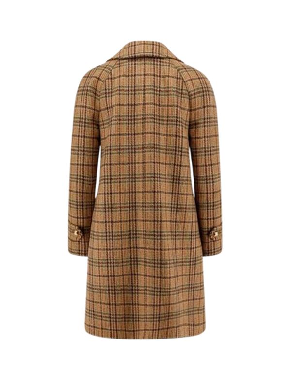 Victoire Check Wool Coat