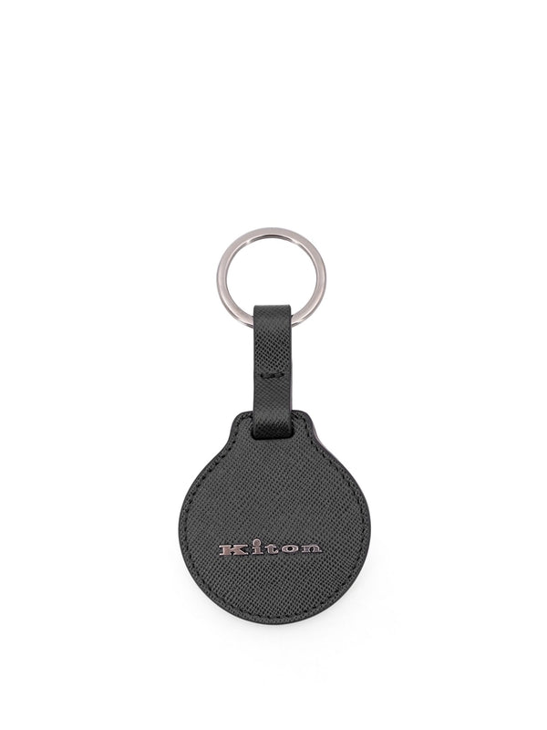 Metal Logo Leather Keyring