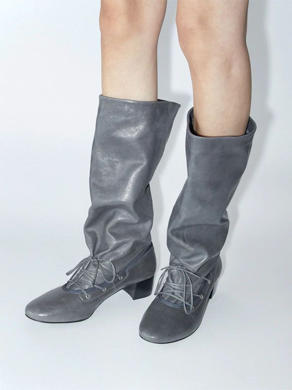 Pina Lace-up Leather High Boots