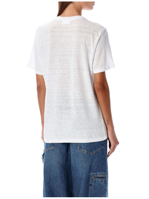 Zewel Logo Linen Short Sleeve T-Shirt