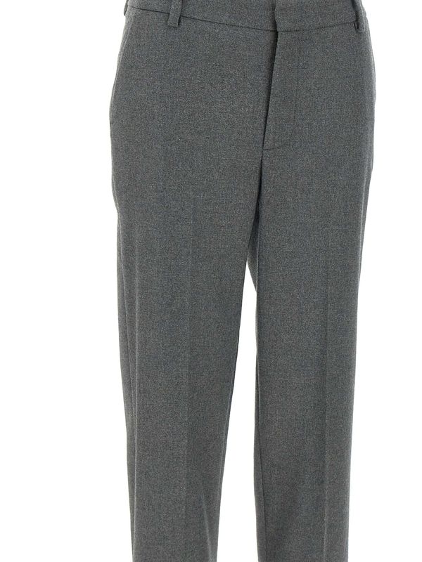 Gray Wool Blend Pants