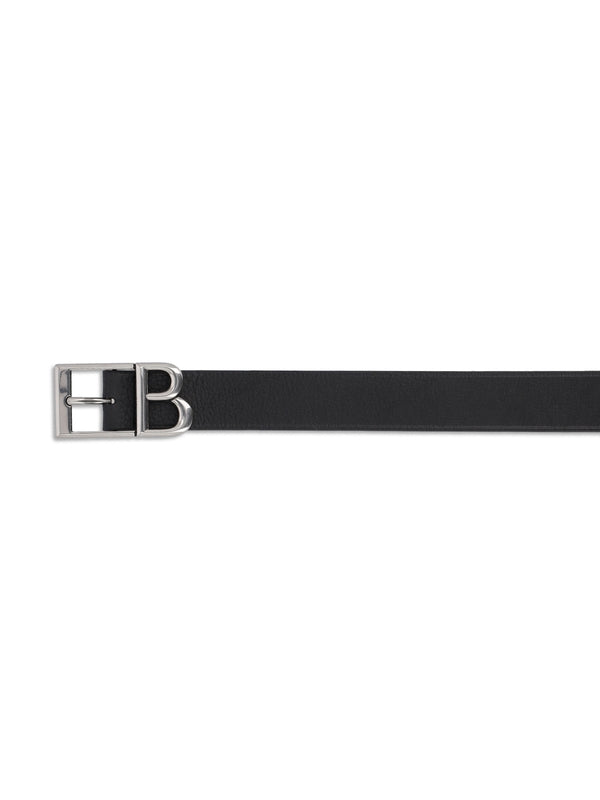 B Logo Leather Belt