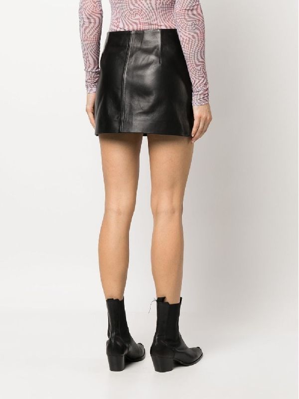 Pocket Lambskin Mini Skirt