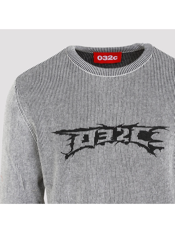 Logo Printing Crewneck Wool Blend Knit