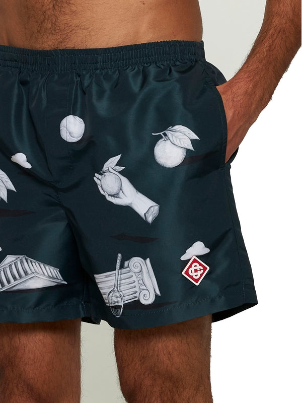 Banding Printing Swim Shorts