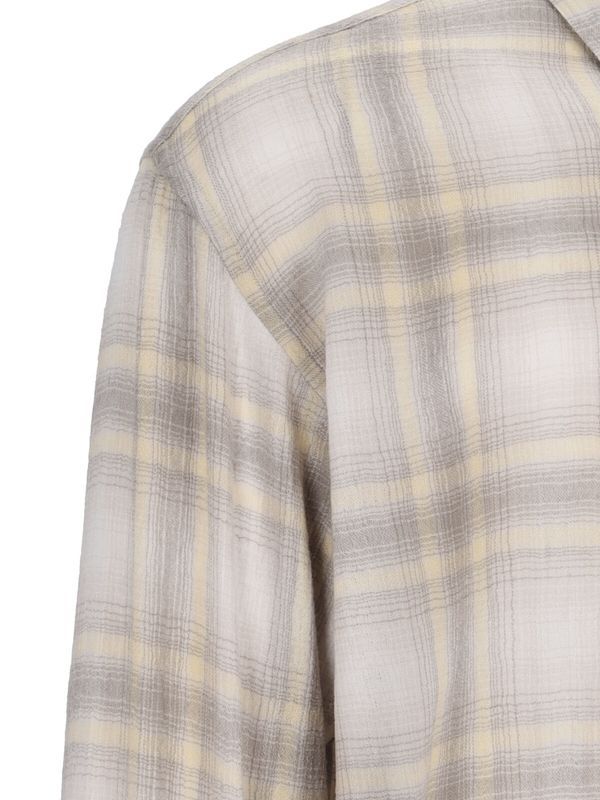 Airy Check Pattern Wool Shirt