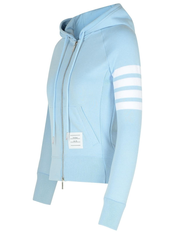 4-Bar Cotton Hooded Zip-Up