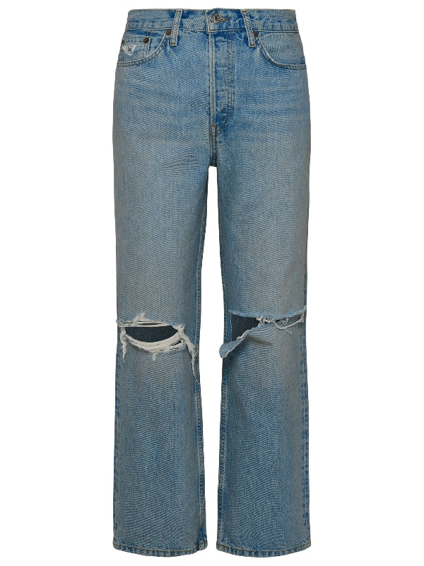 90s Low-Slung Distressed Denim